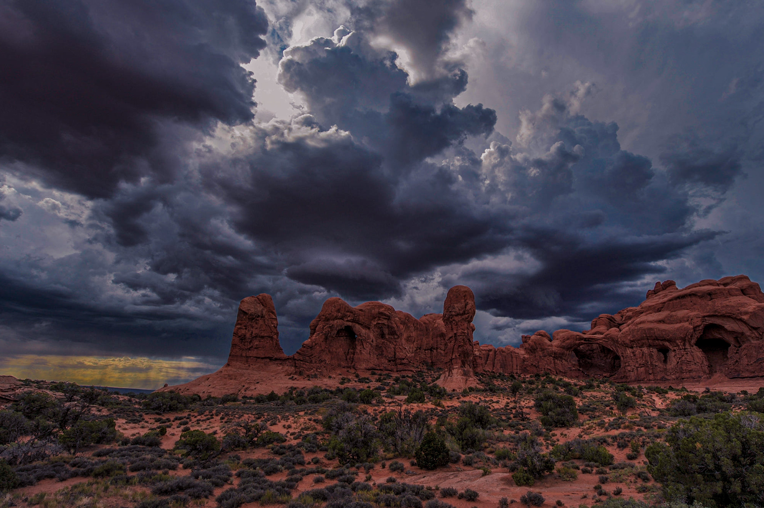 Arches - on a rainy day