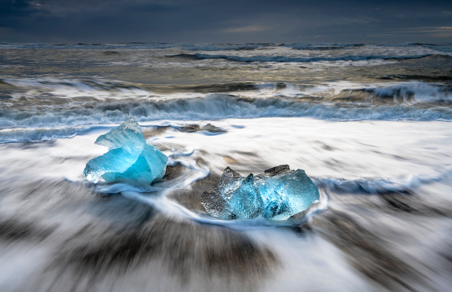 Diamond Beach, Iceland blue