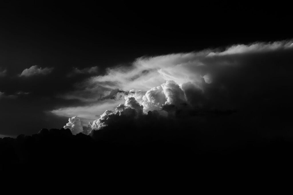 Lightning in the sky