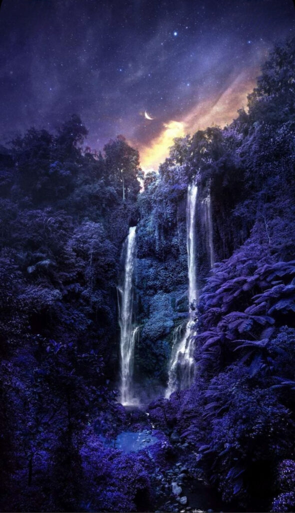 Blue Forest waterfall