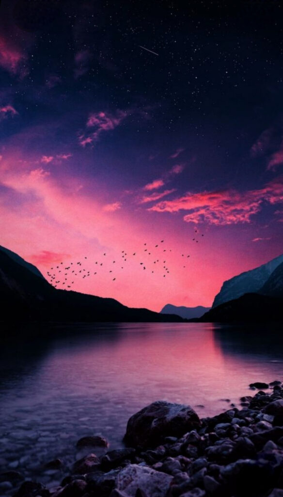 Blue, red and purple