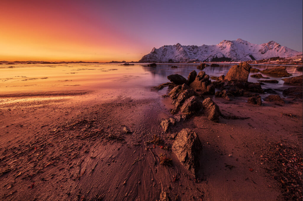 Morning at the beach on Lofoten