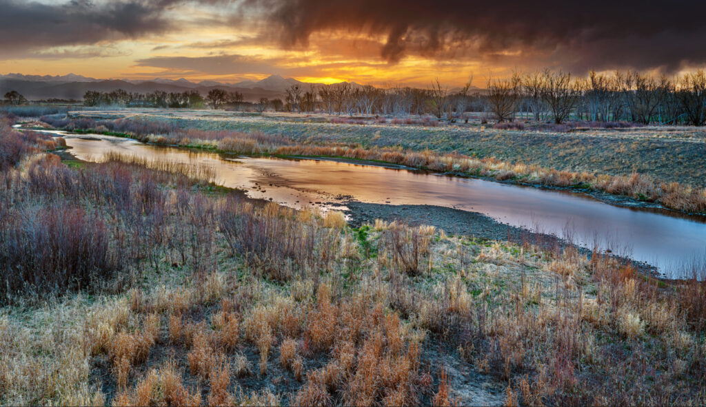 St Vrain Creek Sunset