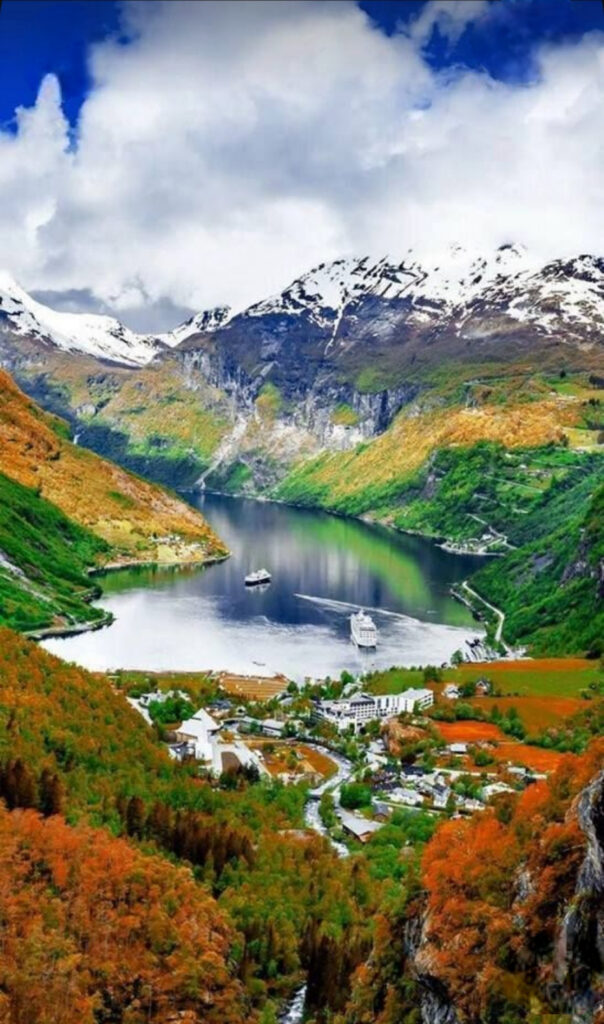 Colorful Norwegian fjord