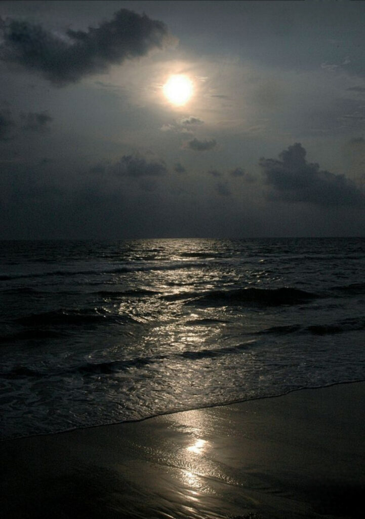 Reflective Beach sunset